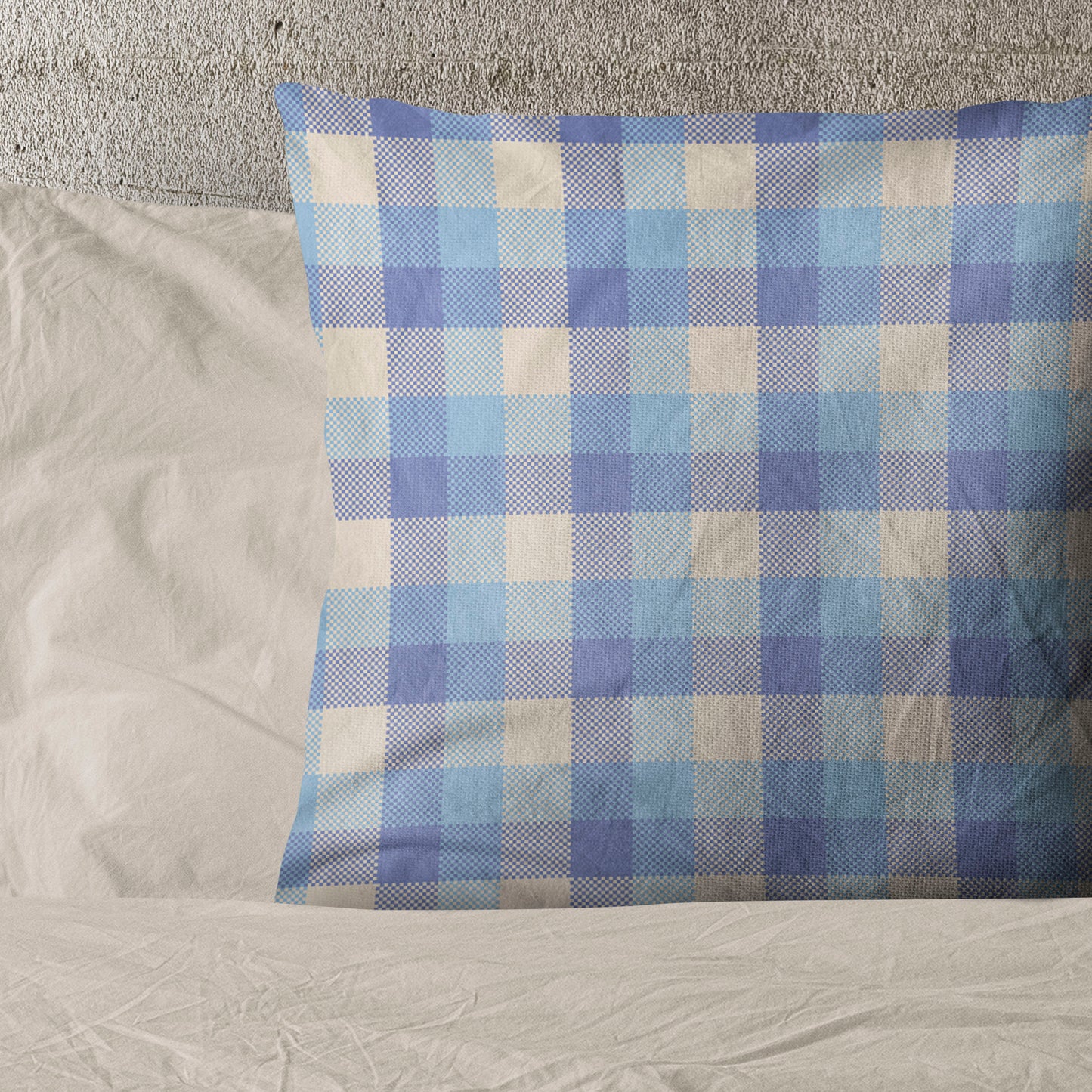 Retro Plaid Print Linen By The Yard or Meter, Retro Checkered Print Linen Fabric For Clothing, Bedding, Curtains & Upholstery