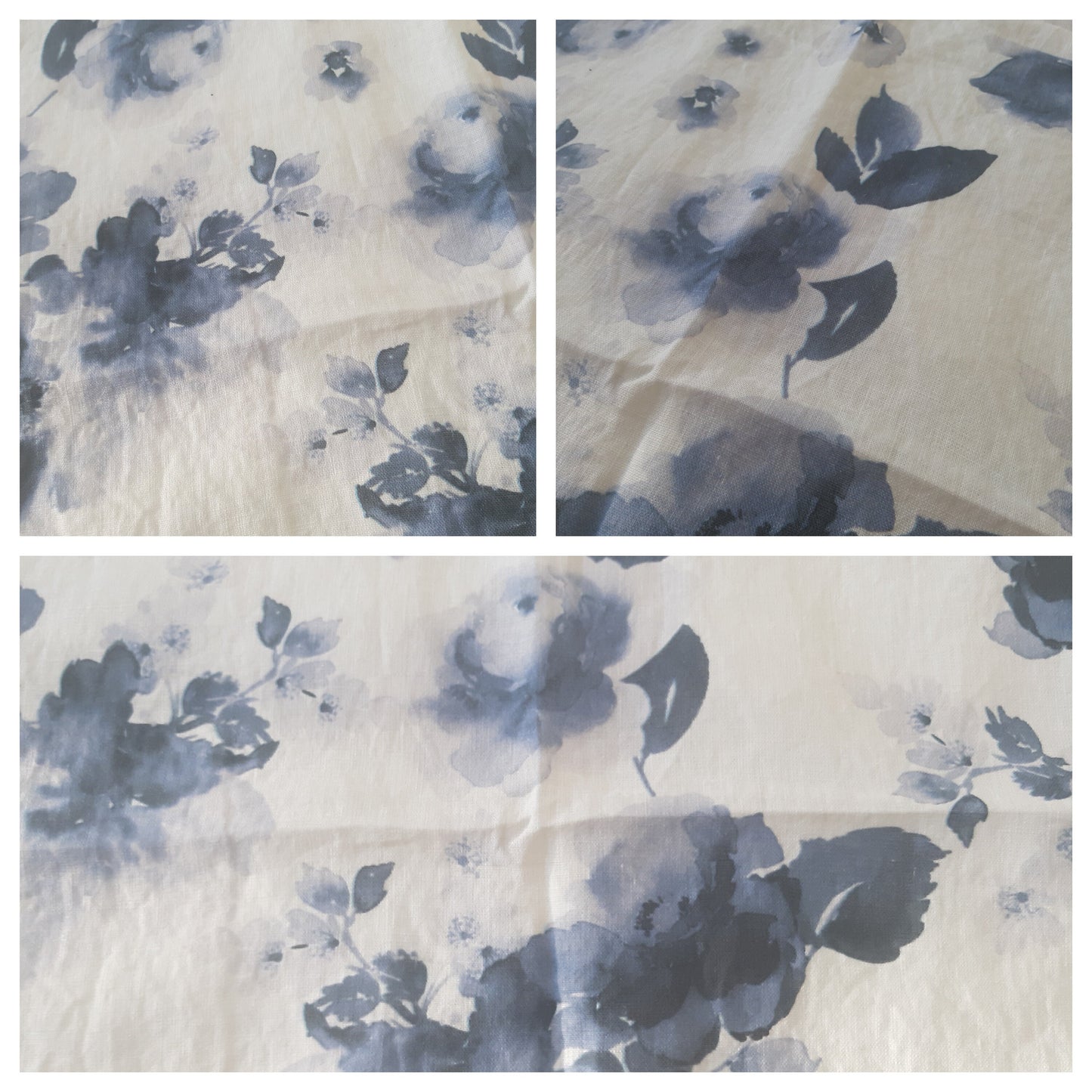 Printed Linen Fabric By The Yard Natural Floral Linen Fabric By The Yard For Clothing & Home Textile - Width 148 cm/1.62yd