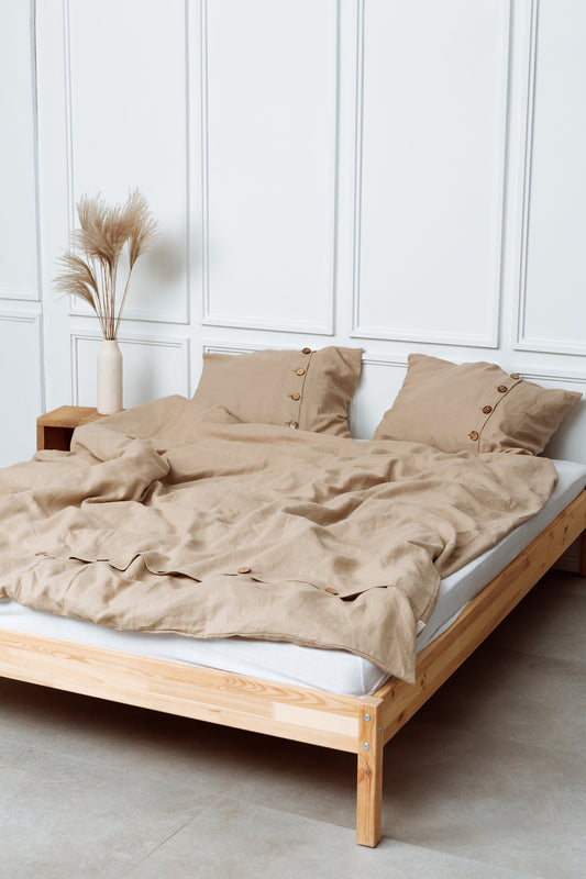 Natural Linen Duvet Cover Set