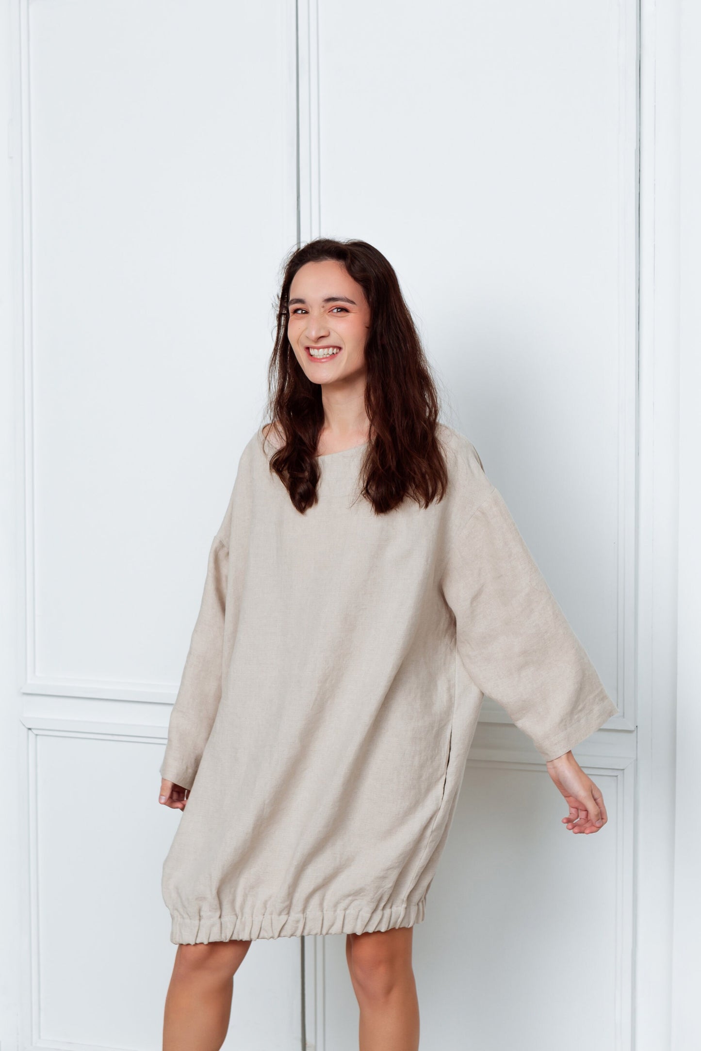 Natural Linen Leisure Dress