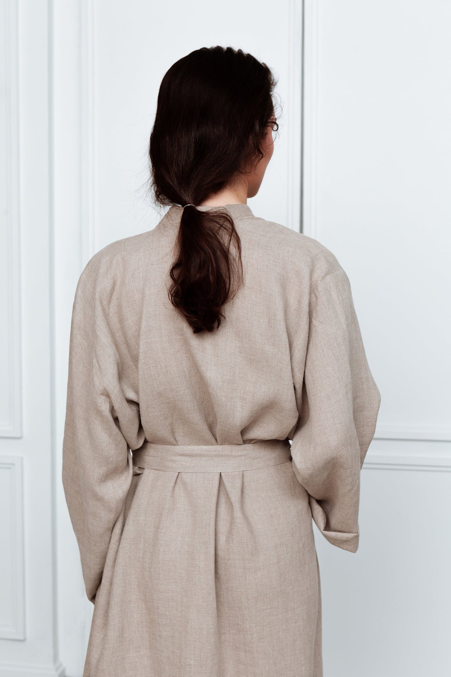 Extremely Soft Natural Linen Bathrobe