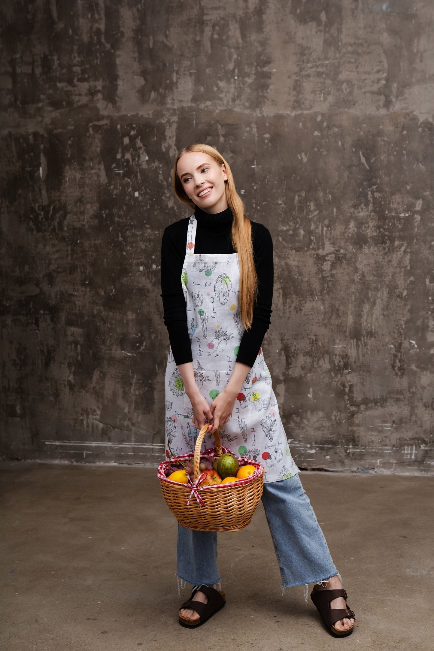 Linen Apron with Ties