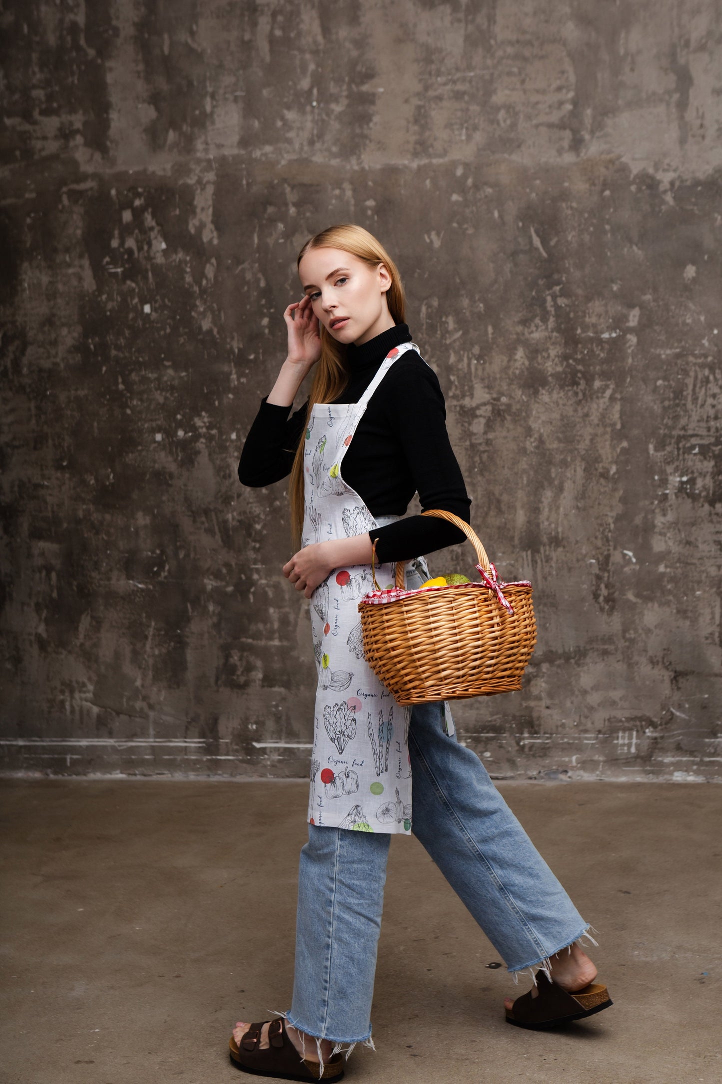 Linen Apron with Ties