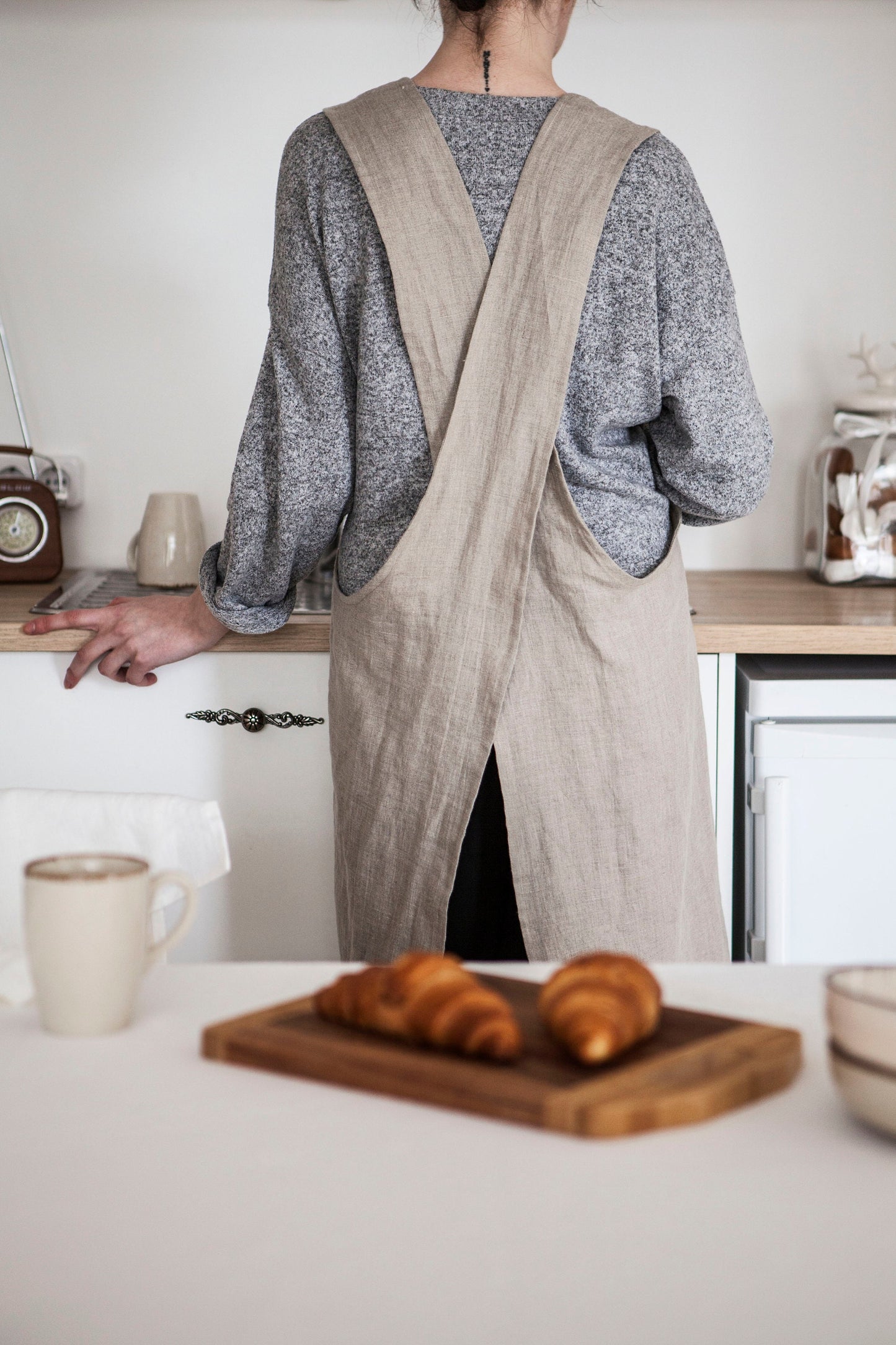 Natural Linen  Apron