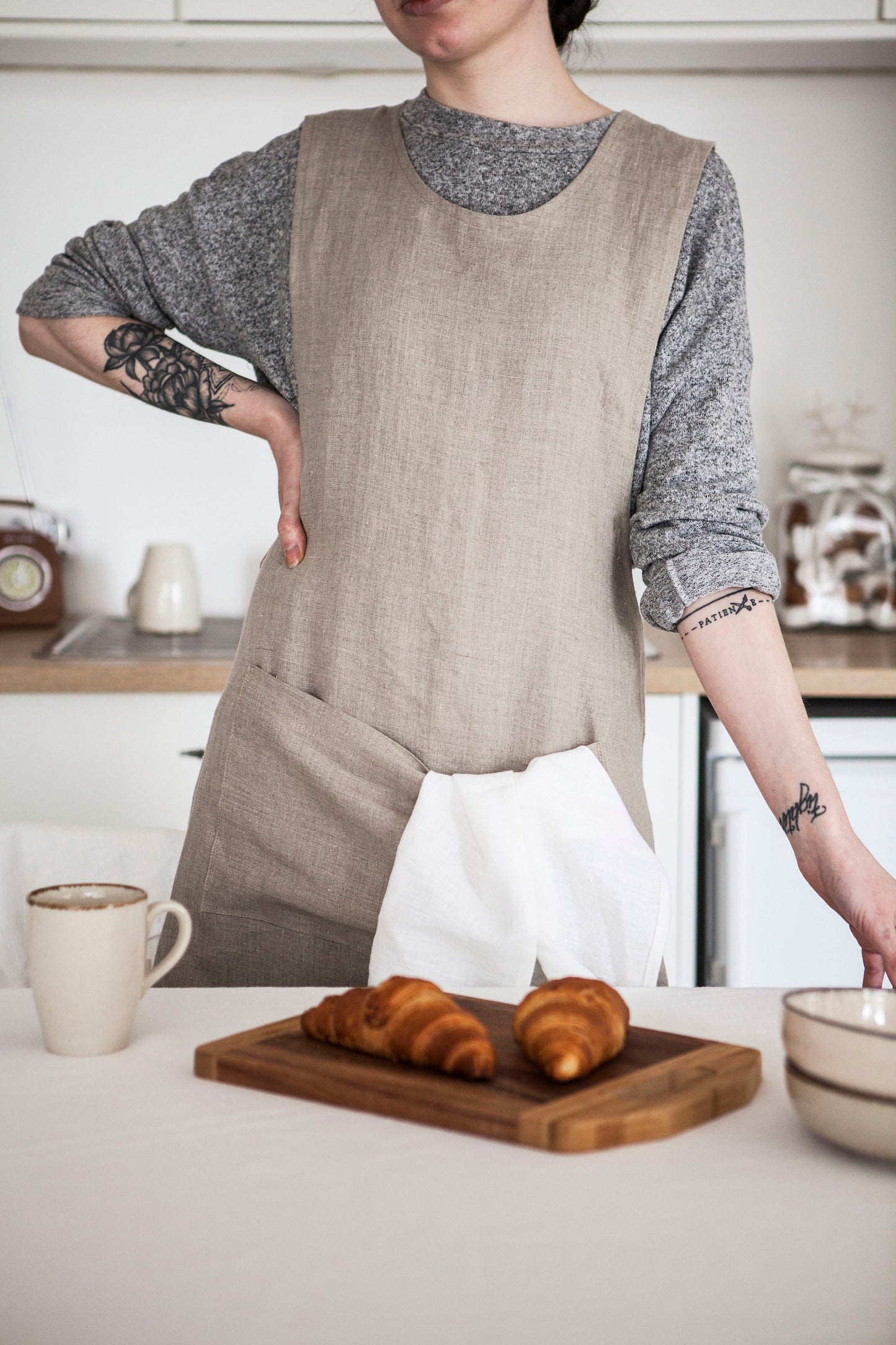 Natural Linen  Apron