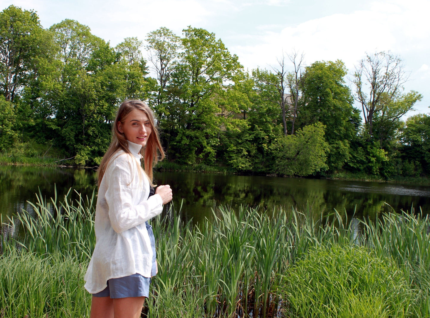 Oversized Linen Beach Shirt