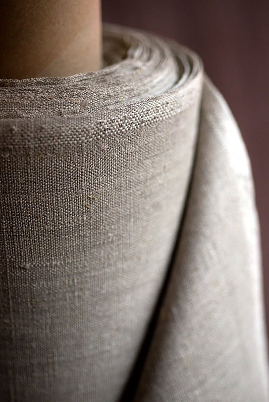 Natural undyed linen fabric 185 gsm, Fabric by the Yard or Meter, Washed softened flax fabric, Sewing gift