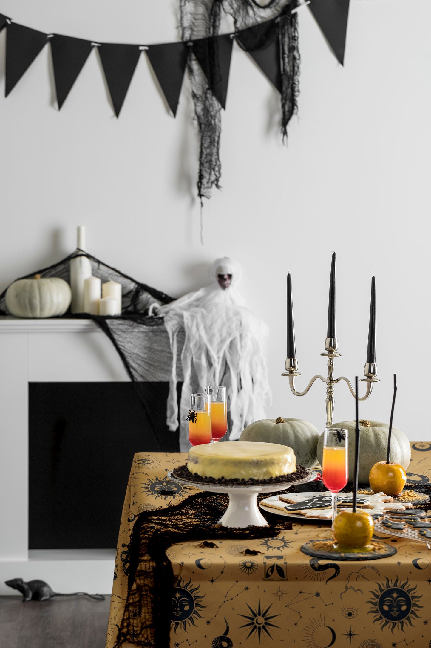 Vintage Halloween Tablecloth.