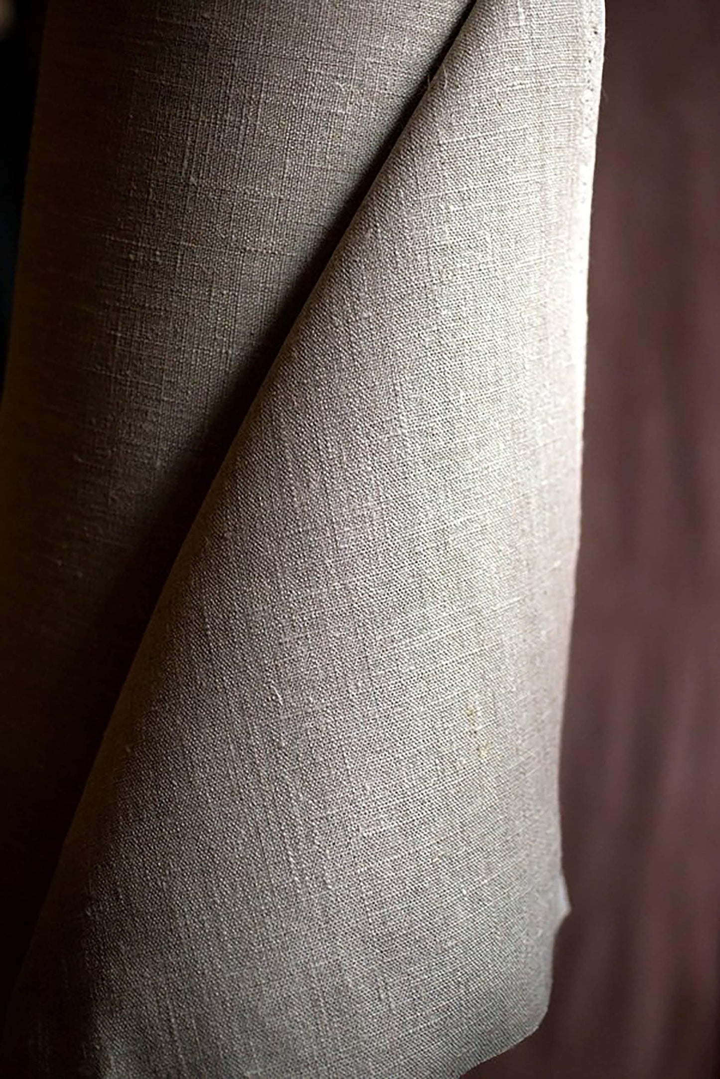 Natural undyed linen fabric 185 gsm, Fabric by the Yard or Meter, Washed softened flax fabric, Sewing gift