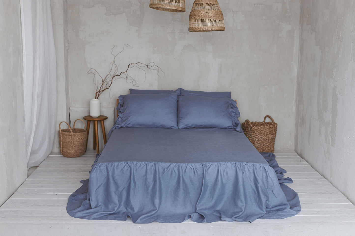 Luxury Linen Pillowcase with Ruffles