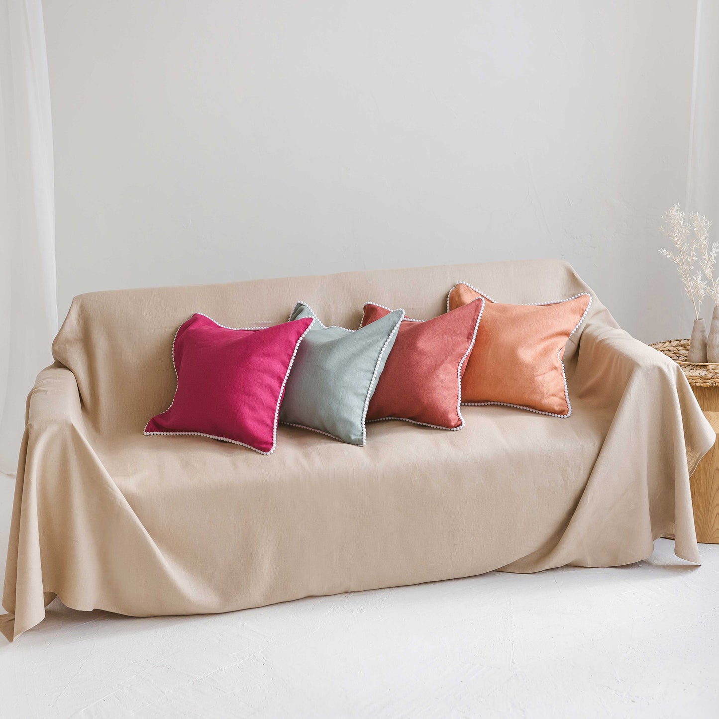 Natural Linen Couch Cover